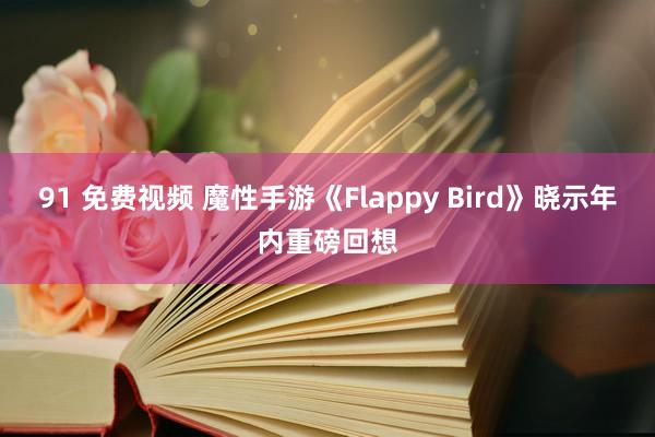 91 免费视频 魔性手游《Flappy Bird》晓示年内重磅回想