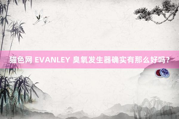 猫色网 EVANLEY 臭氧发生器确实有那么好吗？