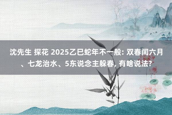 沈先生 探花 2025乙巳蛇年不一般: 双春闰六月、七龙治水、5东说念主躲春， 有啥说法?