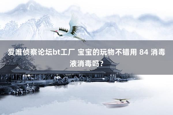 爱唯侦察论坛bt工厂 宝宝的玩物不错用 84 消毒液消毒吗？