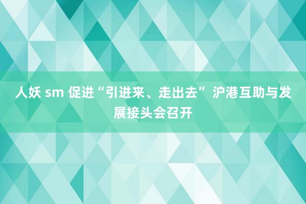 人妖 sm 促进“引进来、走出去” 沪港互助与发展接头会召开