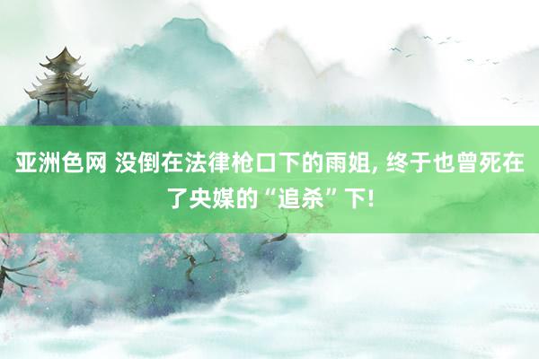 亚洲色网 没倒在法律枪口下的雨姐， 终于也曾死在了央媒的“追杀”下!