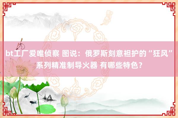 bt工厂爱唯侦察 图说：俄罗斯刻意袒护的“狂风”系列精准制导火器 有哪些特色？