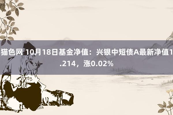 猫色网 10月18日基金净值：兴银中短债A最新净值1.214，涨0.02%