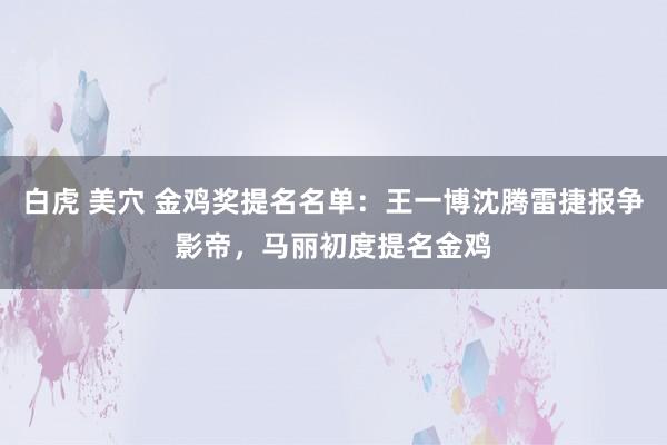 白虎 美穴 金鸡奖提名名单：王一博沈腾雷捷报争影帝，马丽初度提名金鸡