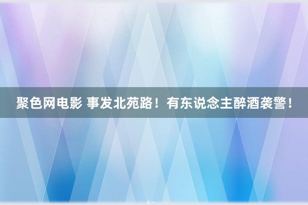 聚色网电影 事发北苑路！有东说念主醉酒袭警！