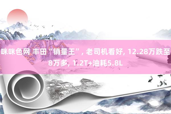 咪咪色网 丰田“销量王”， 老司机看好， 12.28万跌至8万多， 1.2T+油耗5.8L