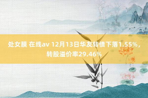 处女膜 在线av 12月13日华友转债下落1.55%，转股溢价率29.46%