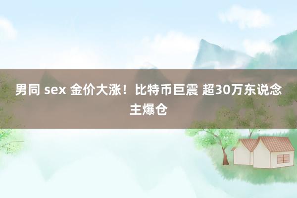 男同 sex 金价大涨！比特币巨震 超30万东说念主爆仓