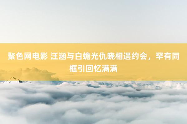 聚色网电影 汪涵与白蟾光仇晓相遇约会，罕有同框引回忆满满