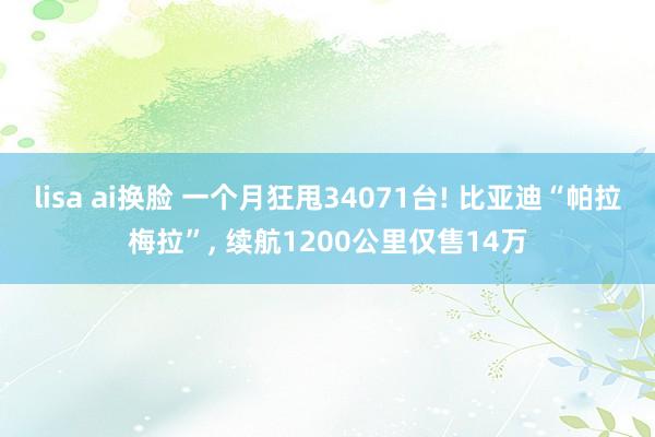 lisa ai换脸 一个月狂甩34071台! 比亚迪“帕拉梅拉”, 续航1200公里仅售14万