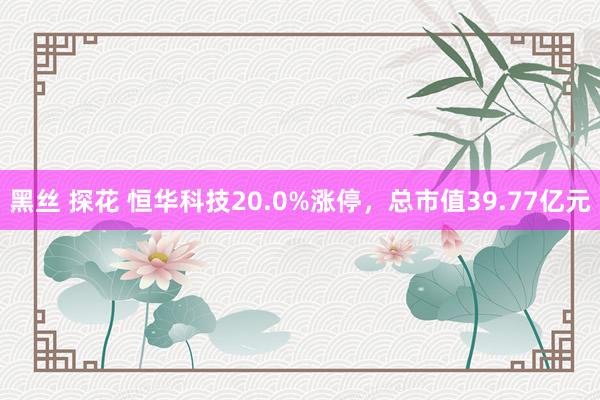 黑丝 探花 恒华科技20.0%涨停，总市值39.77亿元