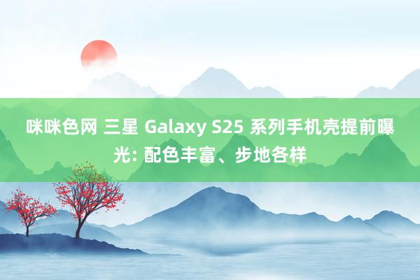 咪咪色网 三星 Galaxy S25 系列手机壳提前曝光: 配色丰富、步地各样